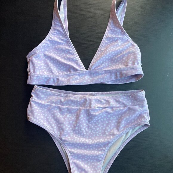 SHEIN BIKINI SET SIZE SMALL PINK /WHITE POLKADOTS - Picture 2 of 8